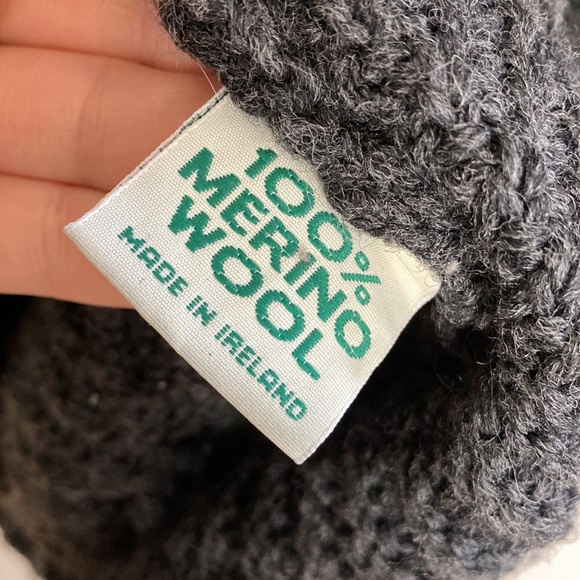 Blarney Woolen Mills Sweater Womens Small Gray Merino Wool Long Hooded Cardigan - Picture 13 of 15